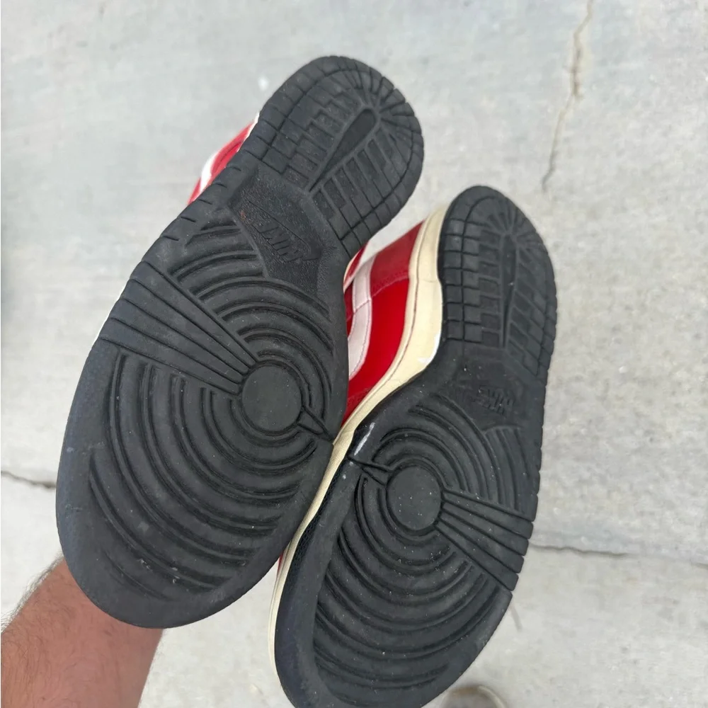 Nike Red and White Sneakers - Picture 3 of 4